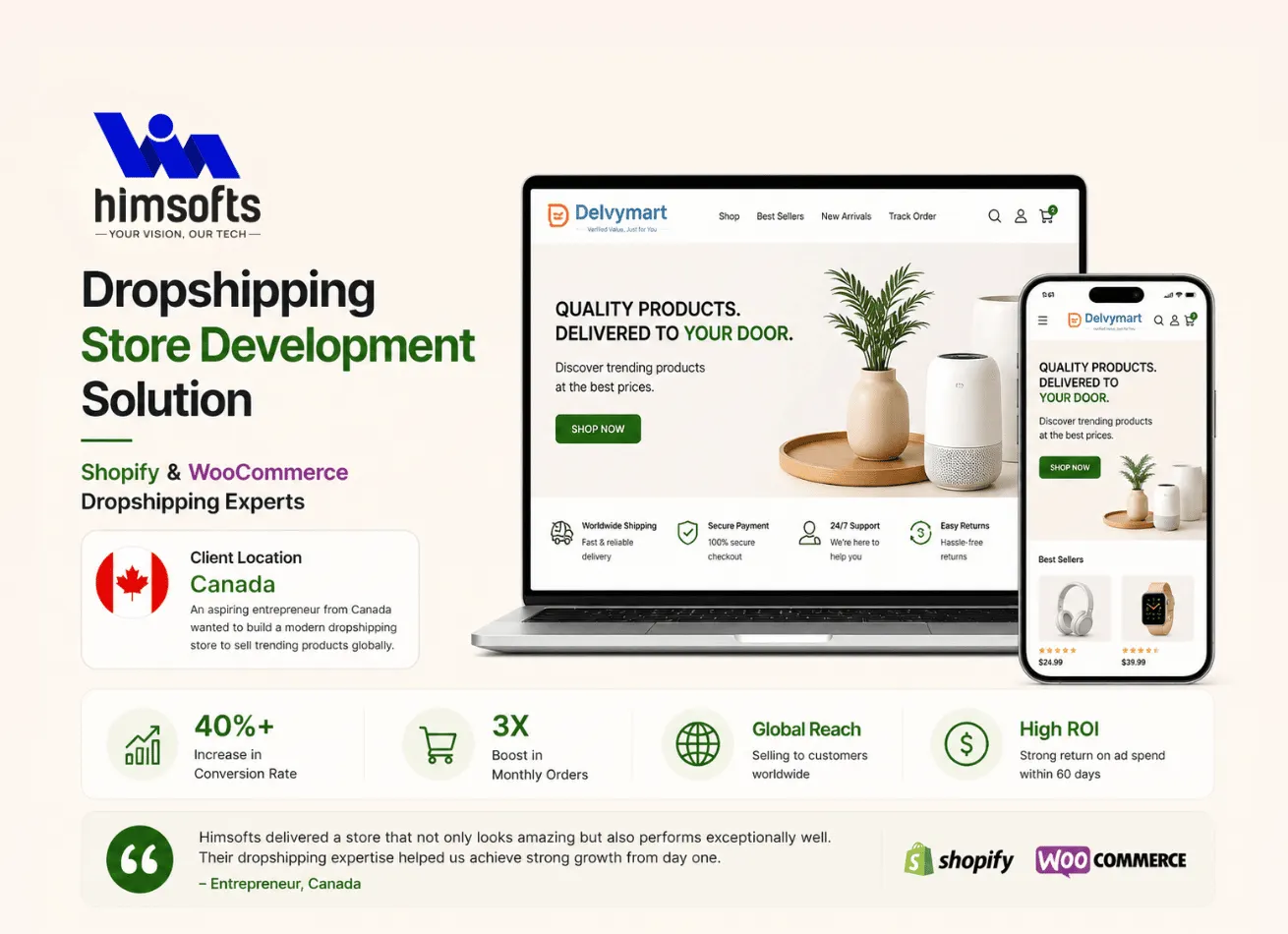 Dropshipping Store Development Solution Shopify & WooCommerce Drop shipping Experts